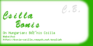 csilla bonis business card